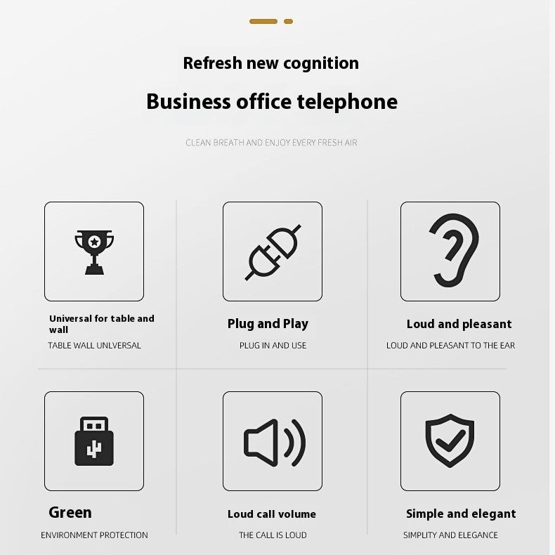 هاتف مكتبي منزلي لاسلكي رقمي بتقنية DECT