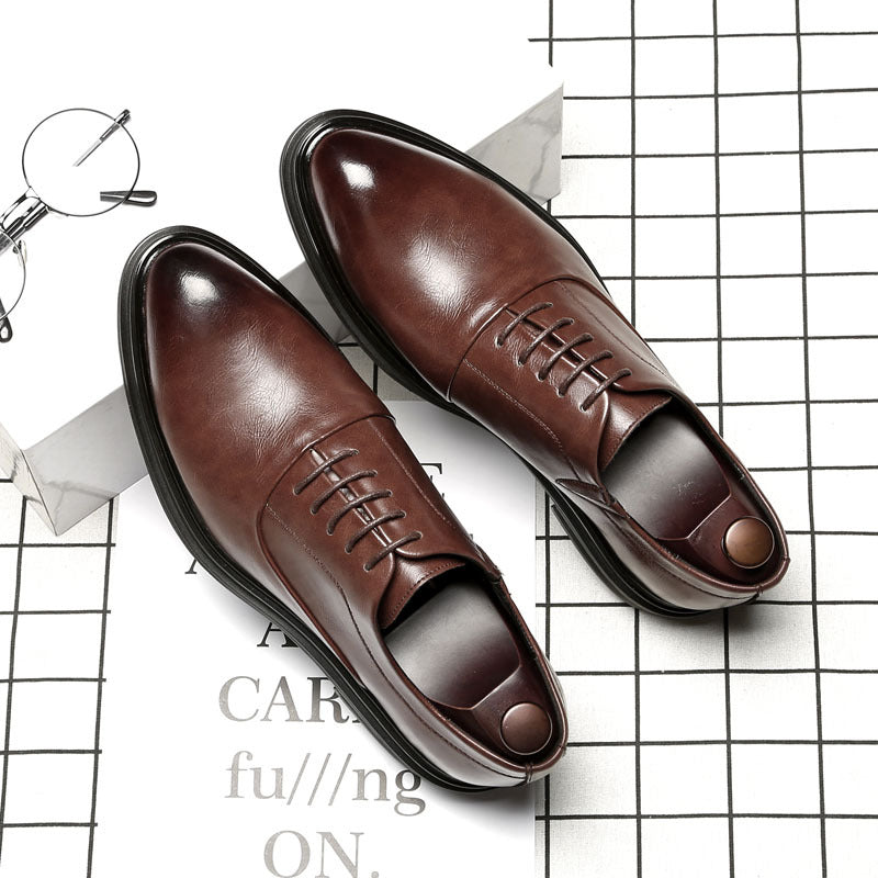Pointed Casual Men's Shoes Business Work Leather Shoes