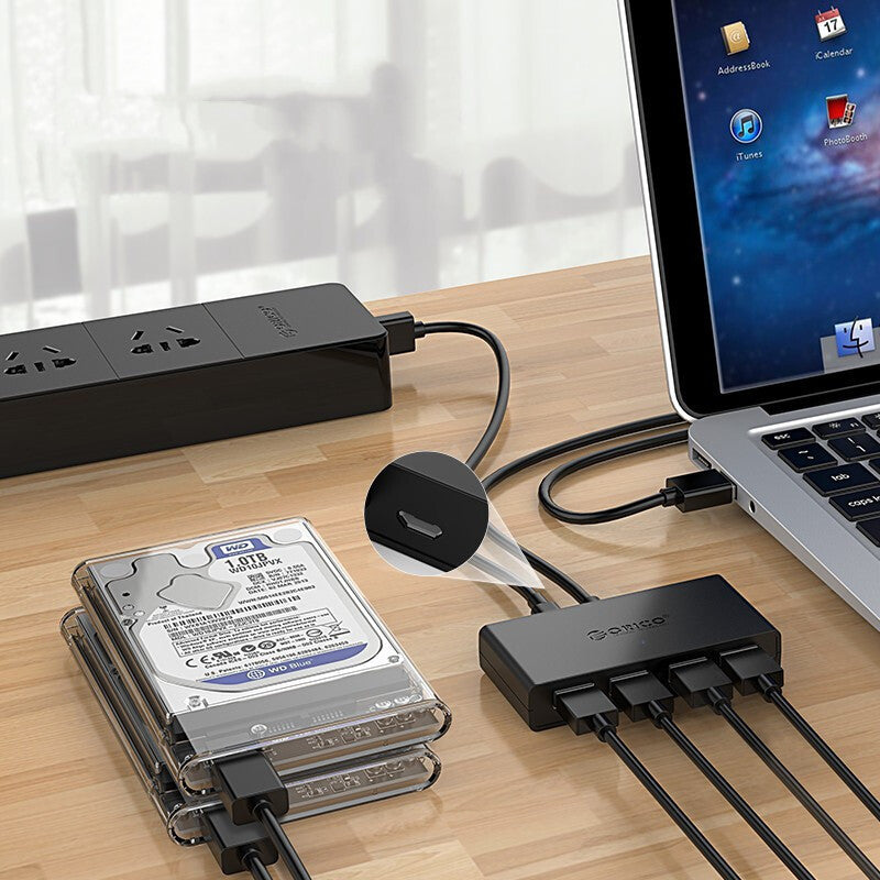 ORICO G11-H4 موزع USB3.0 للابتوب كابل تمديد بمنافذ إمداد طاقة إضافية