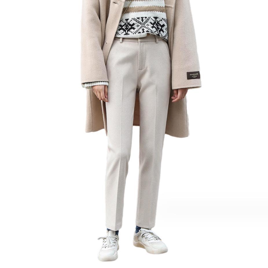 Thickened Wool High-waist Wide-leg Pants Create A Slimming