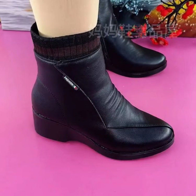2025 Wholesale Adult Soft Leather Women's Ankle Boots