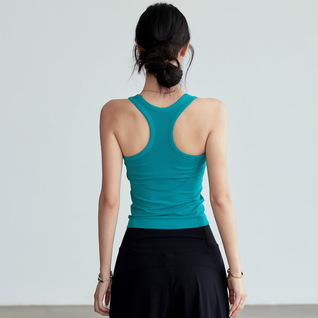 Womens I-beam Back-support Sports Tank Top For Shock-absorbing Running