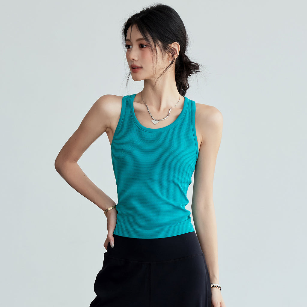 Womens I-beam Back-support Sports Tank Top For Shock-absorbing Running