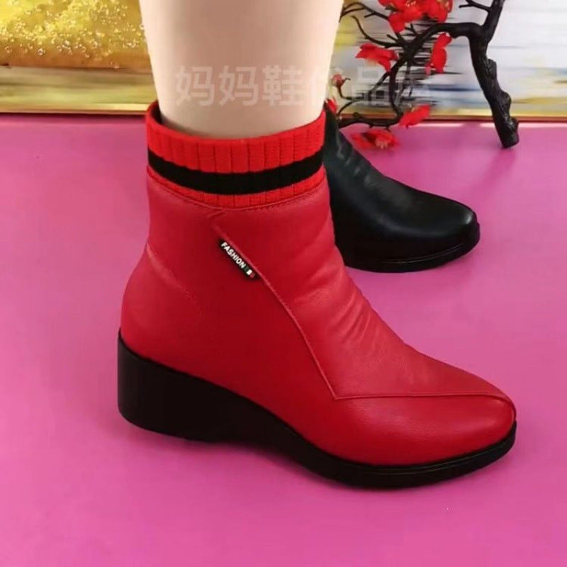 2025 Wholesale Adult Soft Leather Women's Ankle Boots