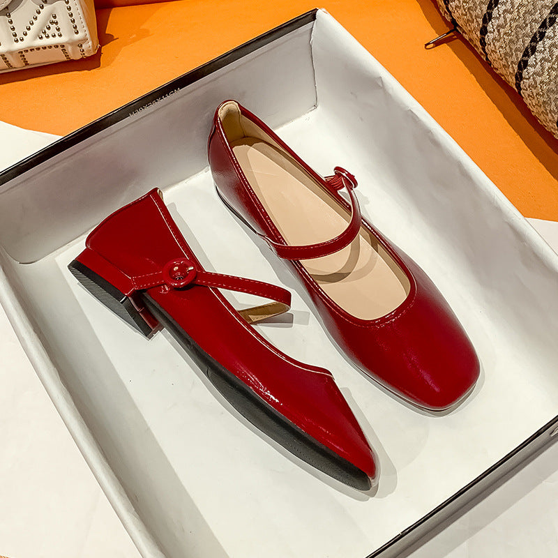 Mary Jane 2025 New Small Silver Shoes French