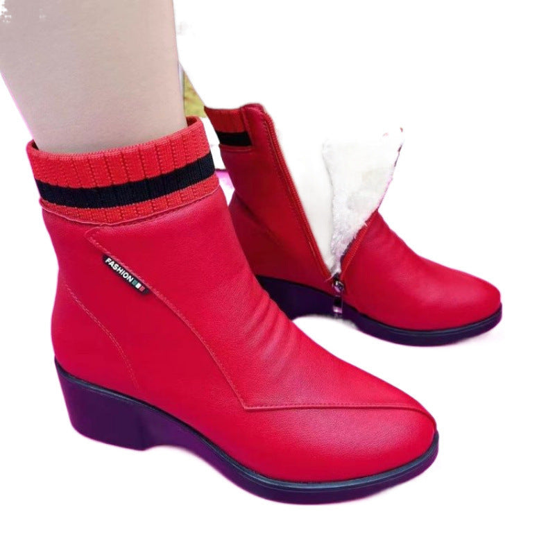 2025 Wholesale Adult Soft Leather Women's Ankle Boots